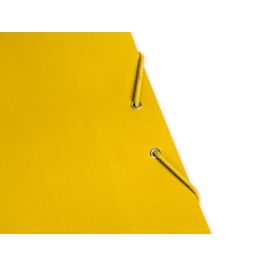 Carpeta Liderpapel Gomas Folio 3 Solapas Carton Plastificado Color Amarillo