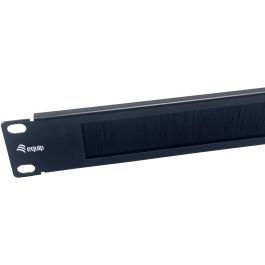 EQUIP Cable Durchfuehrung 10" 1U con Placa de Cepillo Negro
