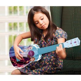 Lexibook Guitarra acústica para niños La Reina de las Nieves 53 cm, Mi Primera Guitarra de Plástico con 6 cuerdas y guía de aprendizaje para +3 años