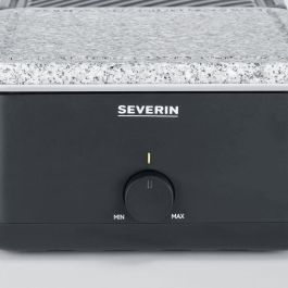 Severin RG2366 Parrilla Raclette 8 Personas con Placa Reversible de Piedra Natural y 8 Sartenes Negra