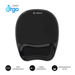 Subblim SUBMP-04E071 Alfombrilla de ratón Ergonómica Ergo Crystal Flex con Reposamuñecas de Gel y Superficie Microtexturizada Negro Precio: 19.89000057. SKU: B14N37CR89