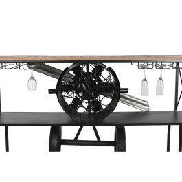 Consola Home ESPRIT Marrón Negro Madera Metal 191 x 58 x 96 cm