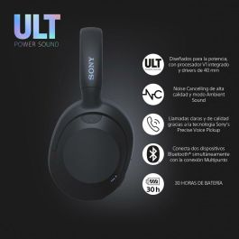 Auriculares Inalámbricos Sony Ult Wear/ con Micrófono/ Bluetooth/ Negros