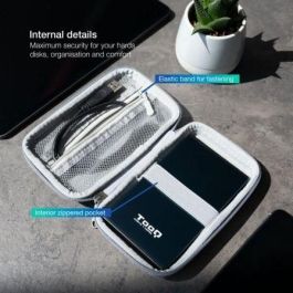 TooQ TQBC-E2503G Funda Estuche Rígido para Disco Duro Externo 2.5" Portátil con Compartimento de Malla y Cremallera de Calidad - Gris TooQ TQBC-E2503G Funda Estuche Rígido para Disco Duro Externo 2.5" Portátil con Compartimento de Malla y Cremallera de Calidad - Gris