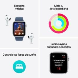 Apple Watch SE GPS 40 mm - Reloj Inteligente con Monitor de Ritmo Cardíaco, Resistente al Agua, iOS, Aluminio Reciclado