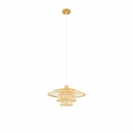 DKD Home Decor Lámpara de Techo Urban de Bambú Natural E27 40 x 40 x 17 cm, Hecha a Mano Precio: 42.89000001. SKU: B1JL2VSK97