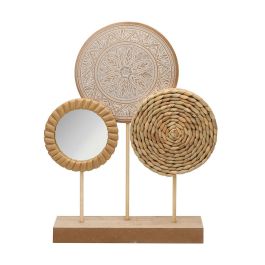 DKD Home Decor Decoración Boho Natural Madera Espejo 7 x 36 x 28 cm (2 Unidades) Precio: 23.50000048. SKU: B14GHK5KZE