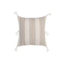 DKD Home Decor Cojín Boho Natural Blanco Algodón 45 x 45 cm (2 Unidades) Precio: 21.49999995. SKU: B1JHCMBELR