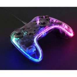 Mars Gaming MGP-C Gamepad RGB Neon Translucido, Vibración Háptica Dual, Cable USB-C Extraíble, Compatible PC Switch PS3 Android