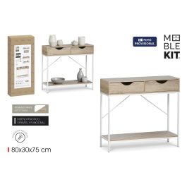 Inde Mueble Con 2 Cajones Madera-Metal Moblekit 80x30x75 cm Precio: 39.88999982. SKU: B1FLSX8QJ8