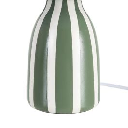 Lámpara Mesa Verde Cerámica-Tejido 22 X 22 X 30 cm