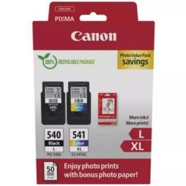CANON CARTUCHO NEGRO/COLOR PG-540L/CL-541XL + PAPEL FOTO 4X6 (GP-501 50H) Precio: 54.99798238. SKU: B1KJ2VDRJN