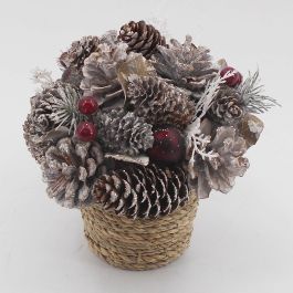 DKD Home Decor Centro de Mesa Navideño Alpino Blanco Rojo 19x19x19 cm (2 Unidades) – Decoración con Piña y Porexpan Precio: 16.28418. SKU: B1AL5RXBYN