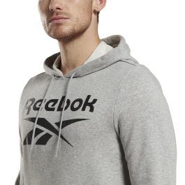 Sudadera con Capucha Hombre Reebok FT BIG LOGO OTH HZ8786 Gris