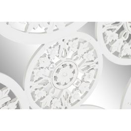 DKD Home Decor Blanco MDF Espejo Romantico 1.5 x 90 x 90 cm