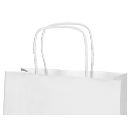 Bolsa Papel Q-Connect Celulosa Blanco L Con Asa Retorcida 320x400X14 mm 25 unidades