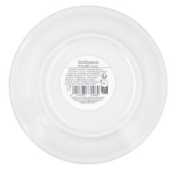 Bidasoa Polaris Hydrozero Plato de Pan de Porcelana Beige 15 cm (6 Unidades) Apilable, Resistente a Rayaduras y Apto para Lavavajillas
