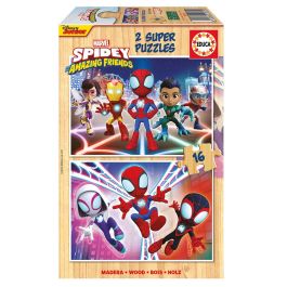 Puzzle 2x16 piezas spidey & his amazing friends