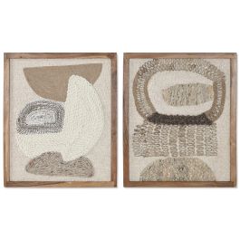 Cuadro Home ESPRIT Blanco Natural Abstracto Escandinavo 50 x 3 x 60 cm (2 Unidades) Precio: 119.50000051. SKU: B1BTVX8VDE