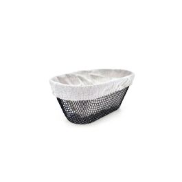 Cesta Pan Metal Oval con Forro 25x13 cm My Bar - Inde (18 Unidades) Cesta Pan Metal Oval con Forro 25x13 cm My Bar - Inde (18 Unidades)