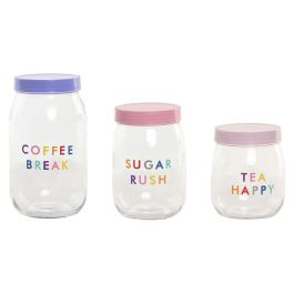 DKD Home Decor Bote Moderno de Cristal y PP Rosa Lila 11x20.3x11 cm Set 3 Piezas 1.5L/1L Apto Lavavajillas DKD Home Decor Bote Moderno de Cristal y PP Rosa Lila 11x20.3x11 cm Set 3 Piezas 1.5L/1L Apto Lavavajillas Precio: 9.68999944. SKU: B14JE8G98J