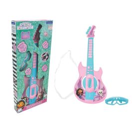 LEXIBOOK Guitarra Electrónica La Casa de Muñecas de Gabby 67cm con 6 canciones, 2 ritmos y efectos de luz
