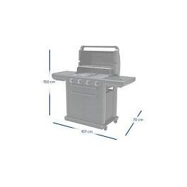 Campingaz 4 Series Onyx S 37386 Parrilla de Gas, 4 Zonas con Encendido Electrónico, Termómetro y Carro, Superficie 720 x 460 mm, Color Negro