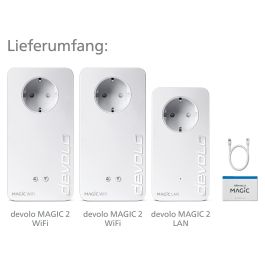 Devolo Magic 2 WiFi next Multiroom Kit Adaptador Powerline 2400 Mbps Blanco (3 Unidades)