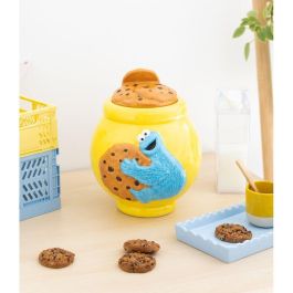 ERIK Galletero Monstruo de las Galletas Barrio Sésamo de Cerámica 27x21x22cm con Sello de Ajuste