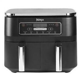 Ninja AF300EU Freidora de Aire Doble Compartimento 7.6L 6 en 1, Cocina 2 Alimentos a la Vez