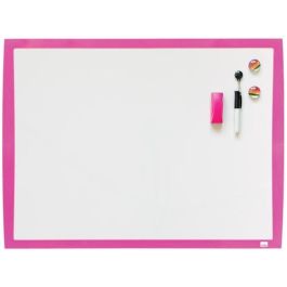 Pizarra Blanca Magnetica Nobo 430X585 Mm + Rotulador + Imanes + Borrador Marco Fucsia Precio: 24.69000039. SKU: B14K8YMENX