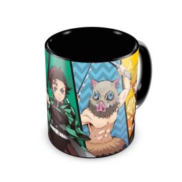 ERIK Taza Termo-Reactiva Demon Slayer Kimetsu no Yaiba 350ml - Cerámica, El Diseño Cambia con Líquido Caliente