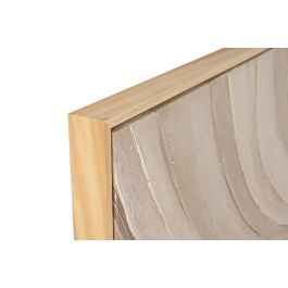 DKD Home Decor Cuadro Moderno Lienzo Pintado a Mano Marron Beige 143x103x4 cm