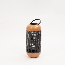 DKD Home Decor Portavela de Metal Colonial Colección Jungle Negro Marrón 20.5x51x20.5 cm (4 Unidades)
