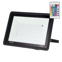 Proyector LED RGBW con Mando a Distancia 150W [HO-ICRGBFL-150W] Precio: 29.49999965. SKU: B14JT3LCC3