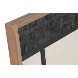 DKD Home Decor Cuadro Moderno de Madera y Pino Marrón y Blanco 82 x 82 cm (2 Unidades)