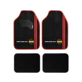 Set Completo 4 Piezas Alfombras Momo Racing Universales Negro-Rojo MOMLCM4A8BR