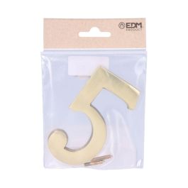 Edm Número 5 Latón Pulido 10cm Fijación Invisible Oro Viejo