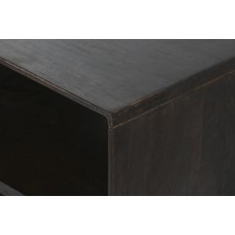 DKD Home Decor Mueble TV Moderno Marron Oscuro Blanco Mango 140x35x50 cm