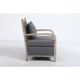 Sillón DKD Home Decor Abeto Poliéster Gris oscuro (66 x 70 x 88 cm)