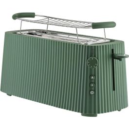 Alessi MDL15 GR Tostadora Plissé de Diseño, Doble Ranura Larga, Verde, con Soporte para Brioches, 4 Rebanadas Precio: 115.49999945. SKU: B194C39HN9