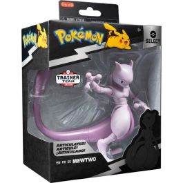 BANDAI BAN3701405825614 Figura de Acción Coleccionable Pokémon Mewtwo 12 cm, ultra articulada y muy detallada.