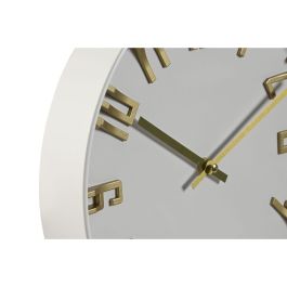 Reloj Pared Scandi DKD Home Decor Natural Blanco 4 x 30 x 30 cm (2 Unidades) Reloj Pared Scandi DKD Home Decor Natural Blanco 4 x 30 x 30 cm (2 Unidades)