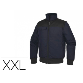 Deltaplus Chaleco Multibolsillos con Cremallera y Mangas Desmontables 80% Poliester 20% Algodon Talla XXL Azul Marino/Negro Precio: 44.9499996. SKU: B13FT28QVV