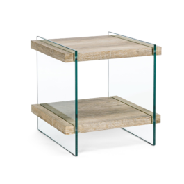 DKD Home Decor Green house 21 Mesita de Noche Moderno Natural Transparente 50 x 49 x 50 cm Precio: 102.50000024. SKU: S3022637