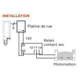SCS Sentinel Relé Contacto Seco 12V para Operador de Portón, Cerradura Eléctrica e Intercomunicador - 4 Terminales