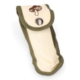 Edm Navaja setas Irati con cepillo, cuchillo, llavero y medidor - Mango madera, acero inoxidable 420, estuche nylon