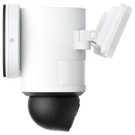EUFY Floodlight E340 Cámara de Seguridad Exterior con Cable, Giro 360°, Doble Cámara, 2000 Lúmenes, Visión Nocturna, Activada por Movimiento, Wi-Fi