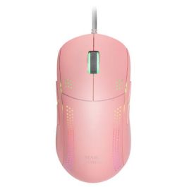 Mars Gaming MMPROP Ratón Óptico USB Tipo A, Diestro, 32000 DPI, Color Rosa