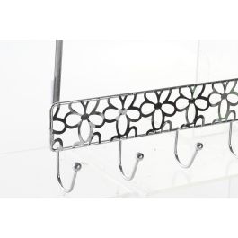 DKD Home Decor Perchero Basicos Colección Margaritas Metal Plateado 32 x 10 x 19 cm